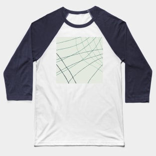 White Stride Abstract Pattern Baseball T-Shirt